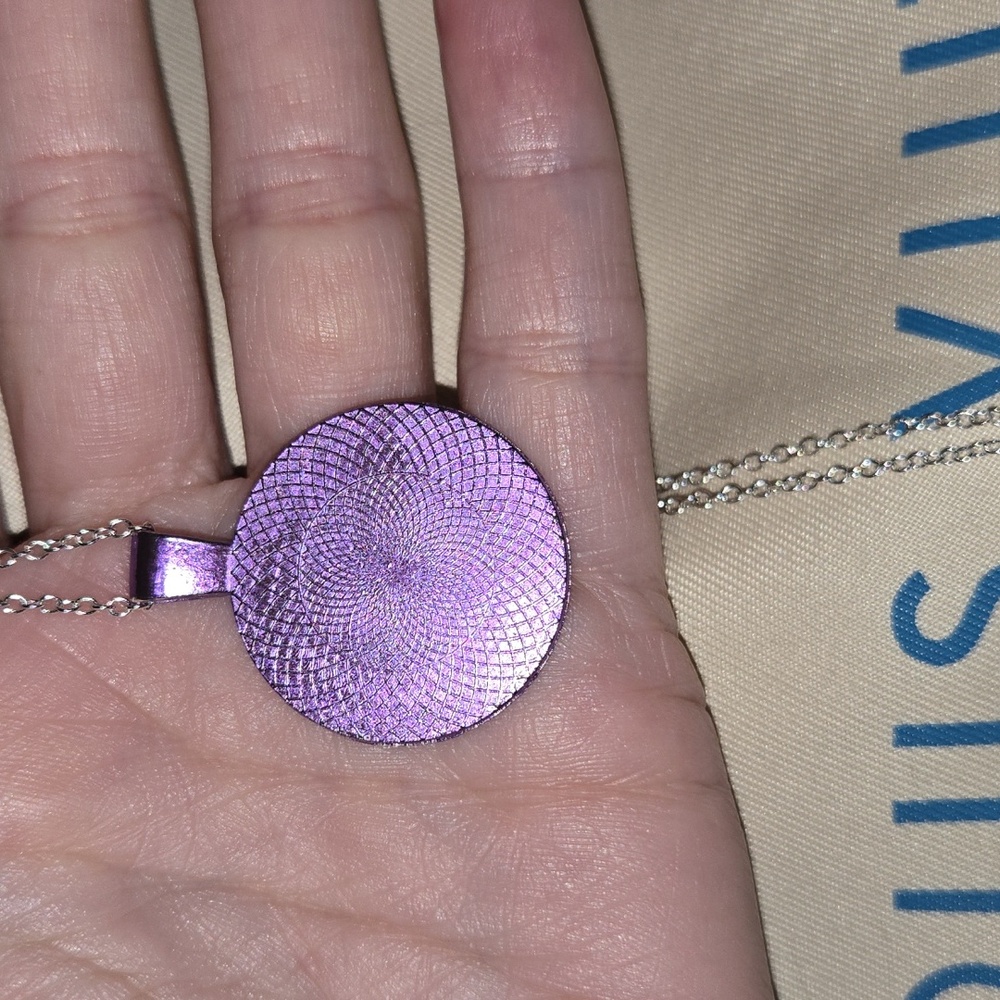 ❣️Louis Vuitton❣️Upcycled⬆️Sterling Silver 20' Purple Necklace💜Authentic LV Bag - Picture 3 of 7